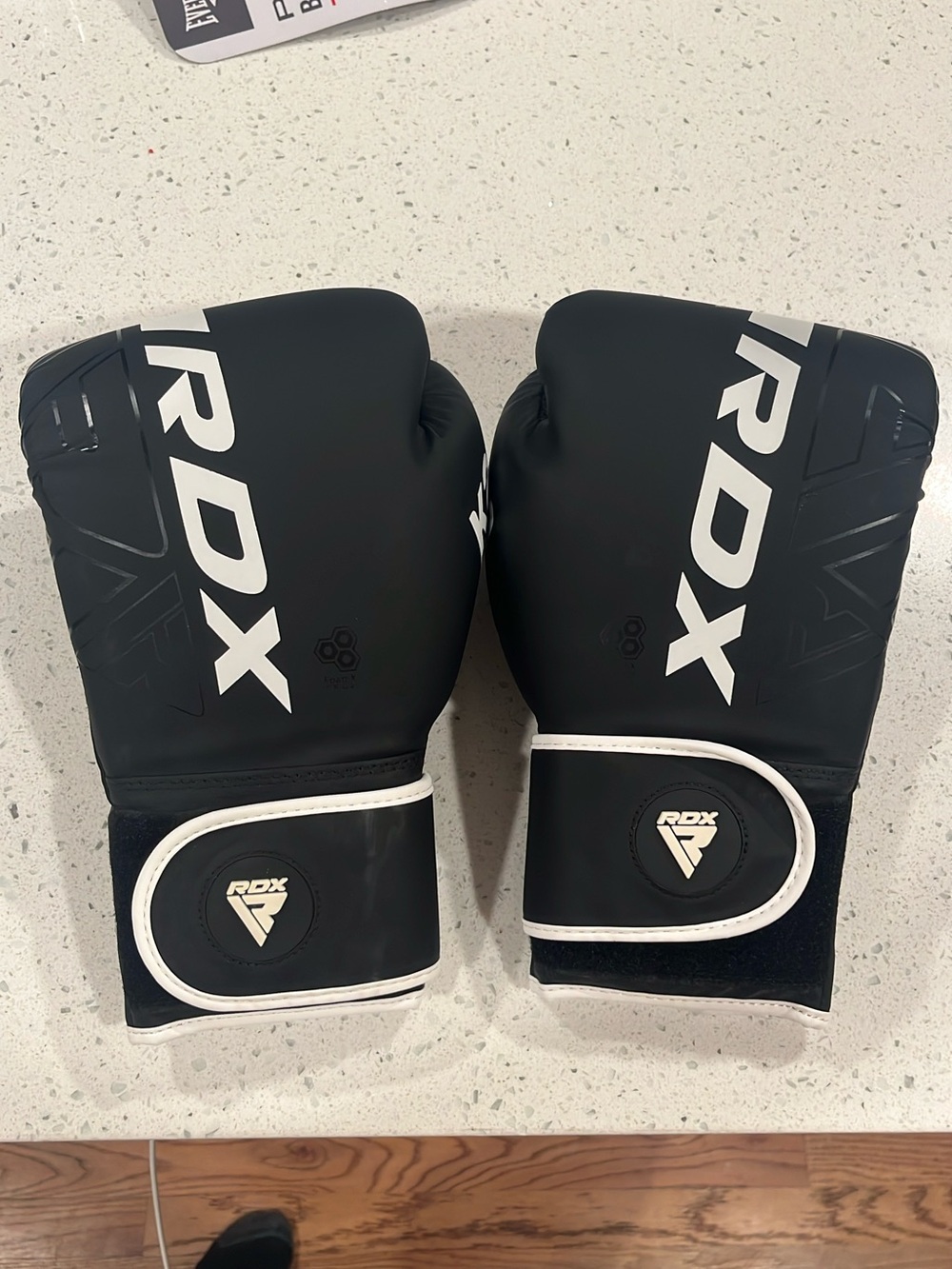RDX Black Boxing Gloves with White Accents